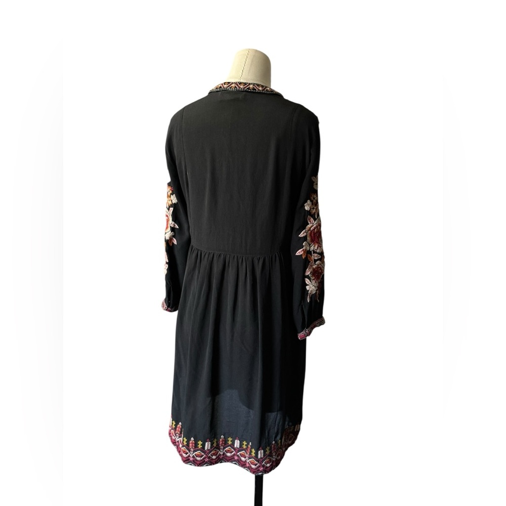 Johnny Was Black Embroidered Mini Dress - Picture 6 of 10